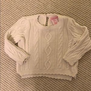 Pink Zebra knit sweater 9-12m